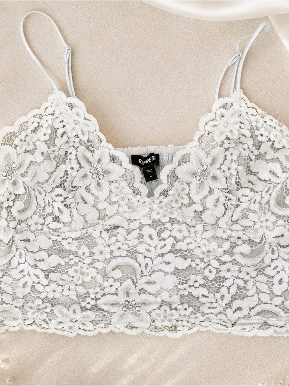 Express light blue Floral Lace Bralette